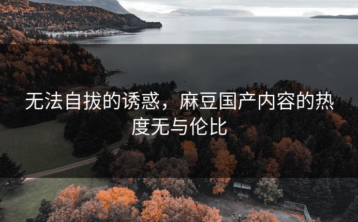 无法自拔的诱惑,麻豆国产内容的热度无与伦比 无法自拔的诱惑,麻豆国产内容的热度无与伦比